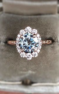 stunning diamond rose gold engagement ring for 2018 #engagementrings