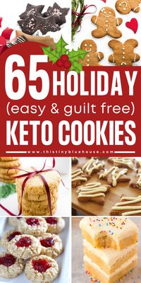 Here are 65 best Keto Christmas cookies. These guilt free holiday Keto cookies are perfect for anyone wanting a low carb holiday dessert with no guilt.