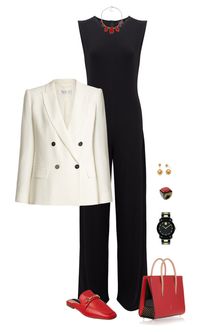 "Red Accents" by fashionista88 ❤ liked on Polyvore featuring KamaliKulture, Steven by Steve Madden, House of Harlow 1960, MaxMara, Christian Louboutin, Allurez, Marni, Movado, whiteblazer and redaccessories