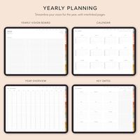 Introducing the Premium All-in-One GoodNotes Planner 2023 + 2024 | Digital Planner | iPad Planner | Notability Planner | by Planly Planners. Our daily planner helps you work on your goals, keep track of your self care, and find balance in your life. It's designed with clean minimal page layouts and motivational quotes on each Monthly Vision Board. There are 1,000s of hyperlinks for easy navigation so you can navigate the planner with ease! The GoodNotes planner is a PDF that you import into a no