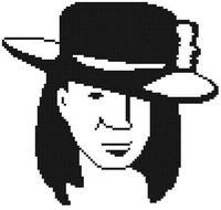 This is an outline of my favorite guitarist Stevie Ray Vaughan! I did Stevie in all different colors to give you an idea of what it looks like. You could even do him on black aida cloth and use glow in the dark floss that really works! Or you could crochet or knit a blanket! Stitch him on a jean jacket, a purse! Make a rug with rug hooking or make Stevie with Perler or seed beads. And now, all my patterns can be done in diamond painting also. One of the greatest guitarists in the world! Oct 03, 1954 - Aug 27, 1990 (age 35)
This pattern comes printed on 1 page which is 13 squares printed per inch of paper.
This pattern is 100 X 95 Stitches (Squares)
This pattern uses only 1 colors.