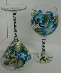 I learned how to paint wine glasses, and now I am obsessed. It's so easy, and they make great gifts!