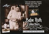 2016 Leaf Babe Ruth Collection Baseball Factory Sealed Blaster Box 20 Packs Per Box 5 Cards Per Pack Look For Randomly Randomly Inserted: Authentic Bat Cards Yankee Seat Cards & 1 of 1 Cut Signature Card