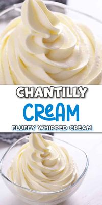 Chantilly Cream, also known as Crème Chantilly is a fluffy whippe cream recipe that is so easy to make! Only 3 ingredients and makes the BEST dessert topping.