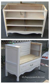 An old dresser is perfect for repurposed furniture projects and makeovers with paint & stencils. Ideas for that old dresser you have waiting in storage.