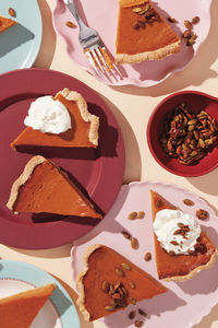 This year, we’re taking a shortcut to Thanksgiving dessert by pouring our homemade pumpkin filling into a store-bought crust. Much like this pie, having a little extra time is truly delicious.