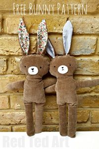 Try this super cute Bunny Pattern - FREE and easy bunny pattern to make. So cute!