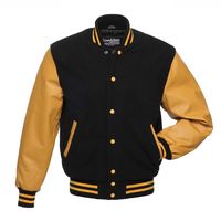 Dad black-wool-gold-leather-varsity-jackets