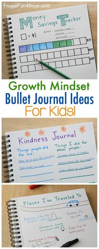 Growth Mindset Bullet Journal Ideas for Kids – Frugal Fun For Boys and Girls