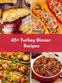 You'll love these 45 tasty turkey dinner recipes for any time of year. Enjoy easy ideas for delicious turkey meals everyone will love!