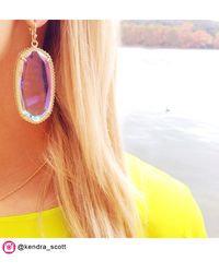 Deily Earrings in Clear Iridescent - Kendra Scott Jewelry