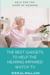 Click through to find the best gadgets to help the elderly hear the TV. As we get older, hearing loss is common. These clever gizmos and TV advice will help the hard of hearing and hearing impaired. #hearingimpairment #helpwatchingtv #tvlisteningdevices #devicestoheartvbetter #improvetvsound #tvvolume #bass #treble #elderlychristmasgifts #giftideas #elderlygiftidea