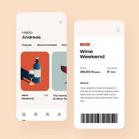 UI Bucket sur Instagram : Wine shop app design by Anastasia Kolvakh | Choose from a variety of wine and get it delivered at your footsteps. The screen offers a…