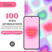 100 Aura Positive Affirmations for Instagram Posts and Stories | Editable Canva Templates Life Coaches, Motivational Mindset Personal Growth by JyDCreatives on Etsy