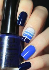 Shades of blue nail polish