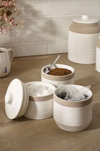 Buy White Kya Set of 3 Storage Jars Textured from the Next UK online shop