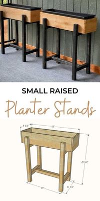 Free plans to build your own plant stands! These plant stands are easy to make and have a modern look. The plants are elevated, so easier to care for. It's perfect for cascading plants too.  ... daha fazla