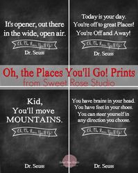 Chalkboard style printable quotes that are perfect for graduation parties!