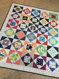 KayakQuilting: Finished - I Spy Economy Block Quilt for Grandson