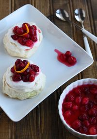 Cranberry Orange Pavlova