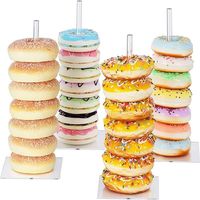 Amazon.com: Donut Stand Acrylic 4 Pack, Clear Bagel Holder Stand, Donut Tower Stand, Donut Display Stand for Dessert Table, Doughnut Holder for Birthday, Wedding, Baby Shower, Christmas, Party : Home & Kitchen