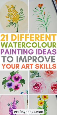 Fall in love with watercolor art with these beautiful floral painting ideas. If you want to improve your painting techniques or simply want to DIY a piece of artwork for your home decor, these flowers are perfect for any level artist. Enjoy these watercolor painting ideas for beginners.