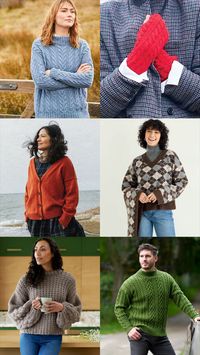 Hand knitting patterns inspired by Claudia Winkleman's knitwear style on the Traitors TV show.