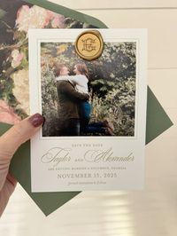 Dinglewood Design and Press’ take on the poloroid save the date trend