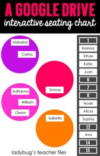 A Google Drive Interactive Seating Chart | Ladybug's Teacher Files