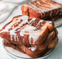 Churro Cinnamon Sugar French Toast with Cream Cheese Icing