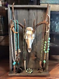 Rustic southwest inspired jewelry rack