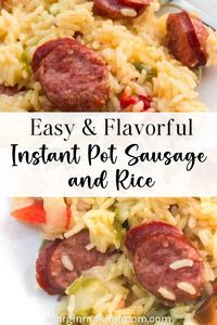 Instant Pot Sausage and Rice is economical and filling and cooks in under 30 minutes.