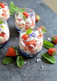 Eton Mess with Strawberries and Elderflower Cream - Lavender and Lovage