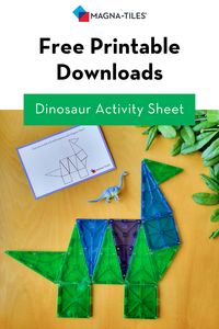 Looking for an easy AND educational activity to do with your little ones? Look no further! Try these Dino-mite Magna-Tiles® builds at home!⁠ Use Puzzles, like these, to exercise little ones' critical thinking and spatial reasoning skills. Download our free Dinosaur Activity Sheet for some simple at-home learning! #BuiltWithMagnaTiles #MagnaTiles #MagneticTiles #FreeDownload #KidsActivities