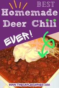 This has to be the best chili recipe ever, packed with flavor and even better with all the trimmings!  #southern #chili #deerchili #chilirecipe