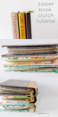 buy + diy: zipper book clutch tutorial! - see kate sew