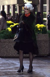 Meryl Streep as Miranda Priestly | 2006 The Devil Wears Prada | #2005 #merylstreep #mirandapriestly #onset #october02 #thedevilwearsprada #newyorkcity #newyork #unitedstates