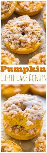 Pumpkin Coffee Cake Donuts are the ultimate Fall treat! Baked, not fried, and…