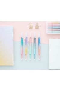 Inspired, designed and crafted in Korea, Livework produce everyday basics with the aim of providing simplistic positivity to the mundane. The set of 5 twin tip ball-point pen pack features dual colourings, perfect for diaries, journals, note-taking and sketching. Great for adding a bit of colour to your life.