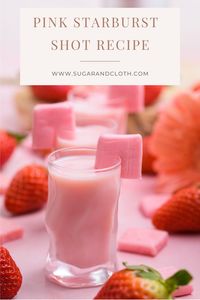 Imagine drinking Starburst candy in a shot form. That’s exactly what this delicious Pink Starburst Shot recipe tastes like!