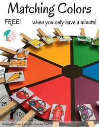 Practice matching colors with this FREE printable! Preschool color sorting and recognition activity.