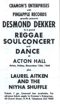 Desmond Dekker - 1969, Dec 12 - Action Hall