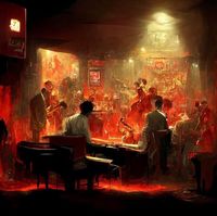 painting, red, dark red, red aesthetic, bar painting, abstract paint