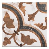 ANDOVA Istanelle Square 7.88 in. x 7.88 in. Glossy Anatol Brown Porcelain Marble Tile Sample SAM-ANDIST1117 - The Home Depot