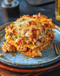 Creamy Cajun Crawfish Lasagna 🦞🧀

Ingredients:

- 2 tbsp butter
- 1 small yellow onion, chopped
- 1 green bell pepper, chopped
- 2 celery stalks, chopped
- 3 cloves garlic, minced
- 1 lb crawfish tails, cooked
- 1 (10 oz) can diced tomatoes with green chiles
- 1 cup heavy cream
- 1 tsp Cajun seasoning
- Salt and pepper, to taste
- 1/2 cup grated Parmesan cheese
- 1 (15 oz) container ricotta cheese
- 1 large egg
- 9 lasagna noodles, cooked and drained
- 2 cups shredded mozzarella cheese
- Fresh parsley, chopped, for garnish

Directions:

1. Preheat the oven to 350°F (175°C). Grease a 9x13-inch baking dish.
2. In a large skillet, melt the butter over medium heat. Add the onion, bell pepper, celery, and garlic. Sauté for 5-7 minutes, or until vegetables are soft.
3. Add the crawfish tails, 