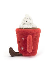 Introducing the Jellycat Amuseable Hot Chocolate. Cuddle Up On Winter Nights With Amuseable Hot Chocolate! This Snuggly Mug Is Super Soft In Red Fur With Cream Stitchy Stars, Filled With Fuzzy Cocoa And Topped With Fluffy Whipped Cream And Stitchy Chocolate Sprinkles! Washing Instructions: Hand Wash Composition And Material: 95% Polyester, 5% Spandex Age: 3-5 Years