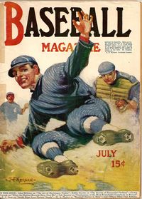 Vintage baseball magazine illustration