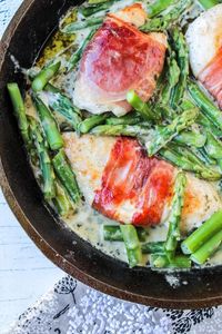 Prosciutto-Wrapped Chicken with Asparagus