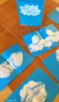 Little Cloud book by Eric Carle. FUN preschool craft project idea ~ make Ink Blot Cloud Shapes! Great for all ages.