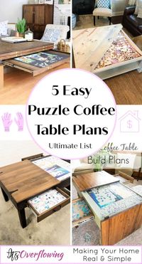 Build a DIY Puzzle Table (5 Free DIY Puzzle Coffee Table Plans)